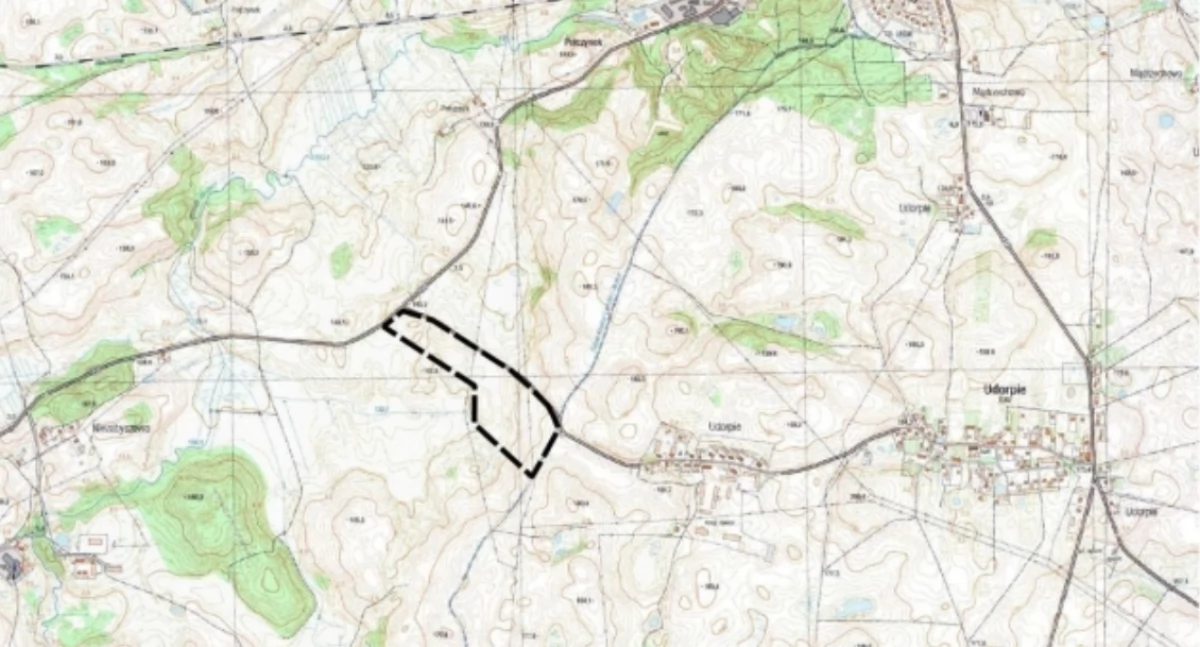 Foto: Kurier Bytowski.  Zmiana dotyczyć ma niespełna 2-hektarowej działki w 11-hektarowym zakresie opracowania planu „Udorpie-Zachód II”.