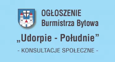 OGŁOSZENIE BURMISTRZA BYTOWA  o rozpoczęciu konsultacji społecznych 